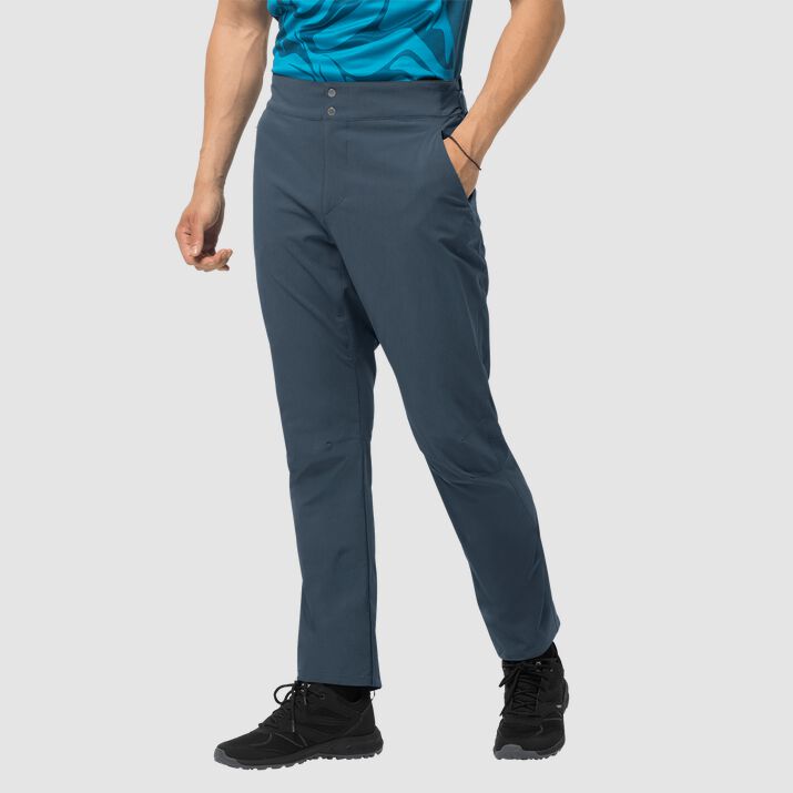 Pantalón Ciclismo Jack Wolfskin Gradient Hombre Grises Azules Mexico-8134275